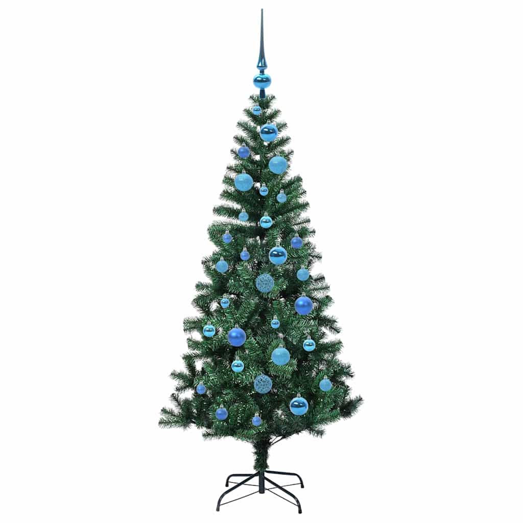 Sapin de Noël artificiel pré-éclairé Vert 150 cm PVC et métal - XIOS