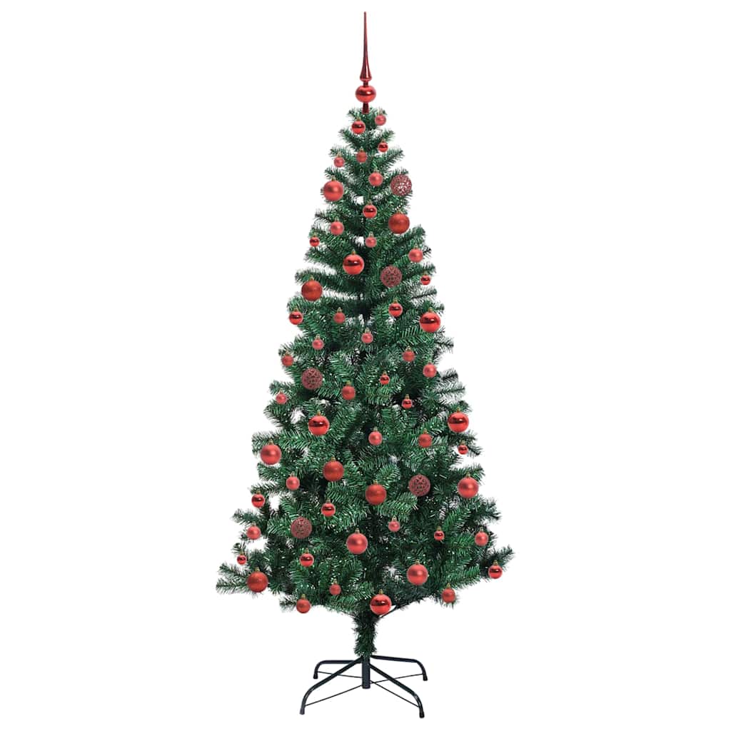 Sapin de Noël artificiel pré-éclairé Vert 180 cm PVC et métal - XIOS