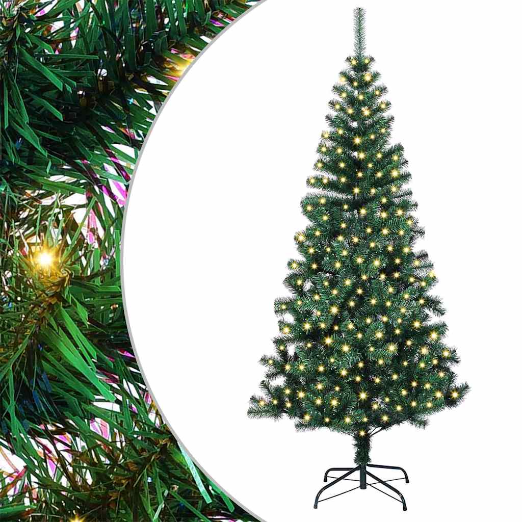 Sapin de Noël artificiel pré-éclairé Vert 210 cm PVC et métal - XIOS