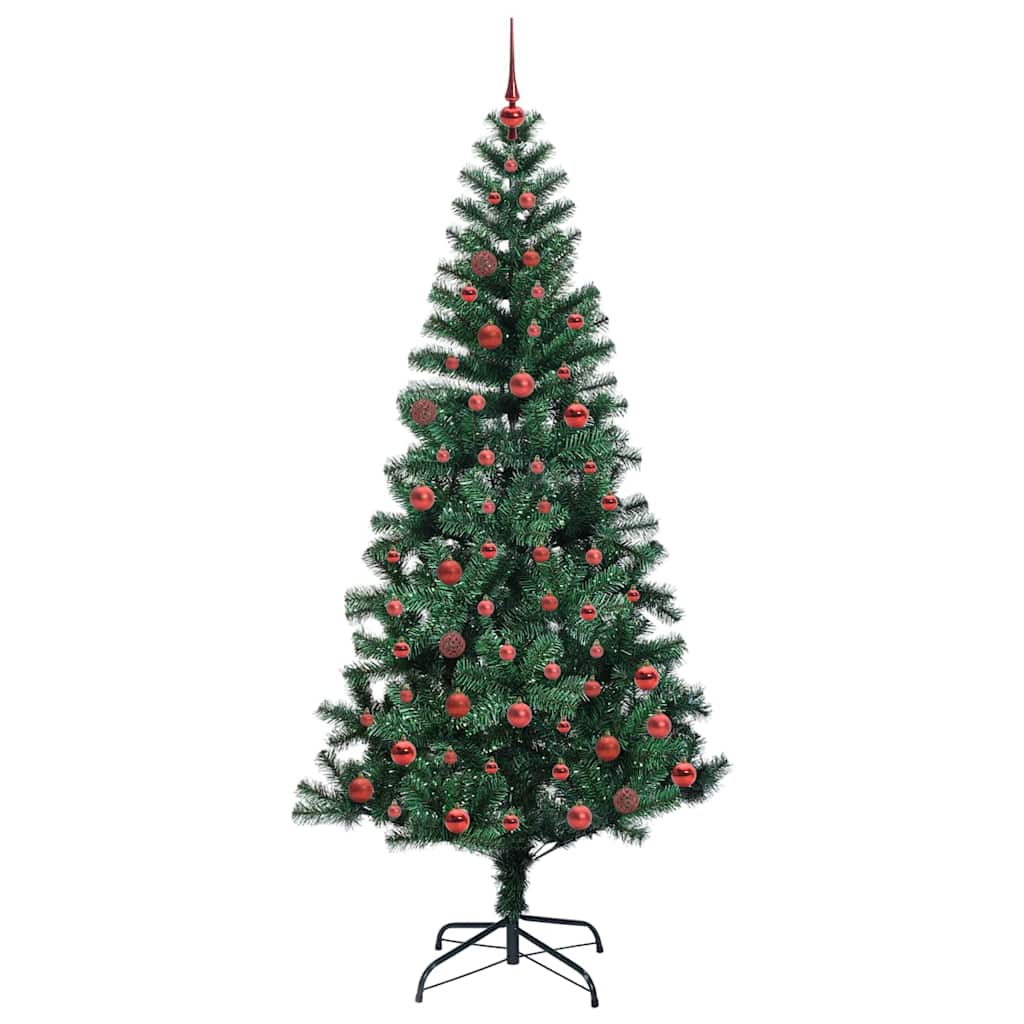 Sapin de Noël artificiel pré-éclairé Vert 210 cm PVC et métal - XIOS