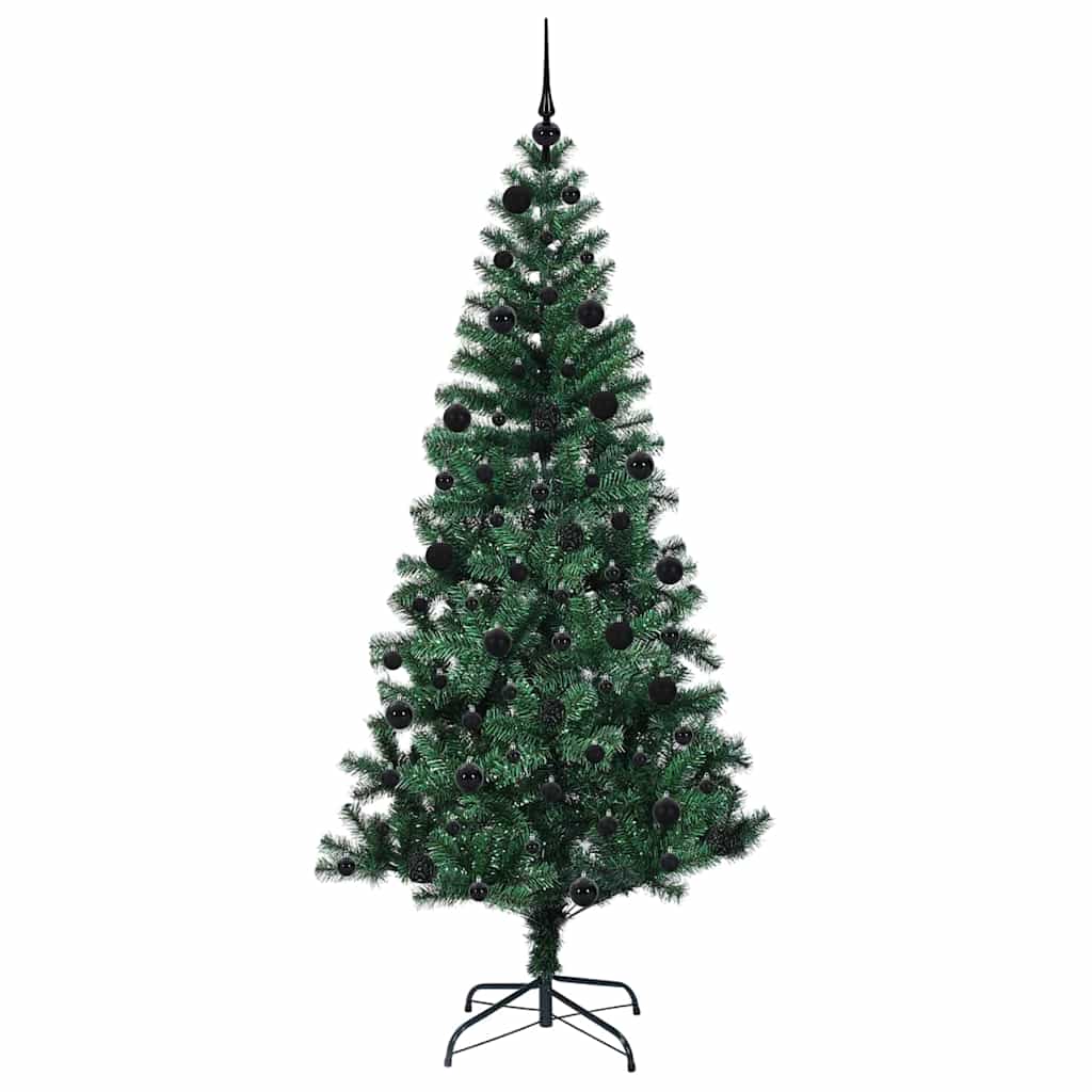 Sapin de Noël artificiel pré-éclairé Vert 210 cm PVC et métal - XIOS