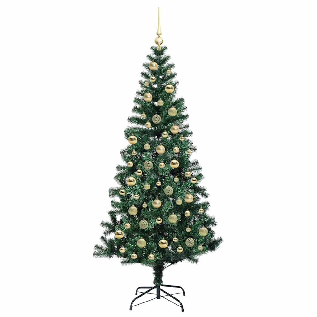 Sapin de Noël artificiel pré-éclairé Vert 210 cm PVC et métal - XIOS