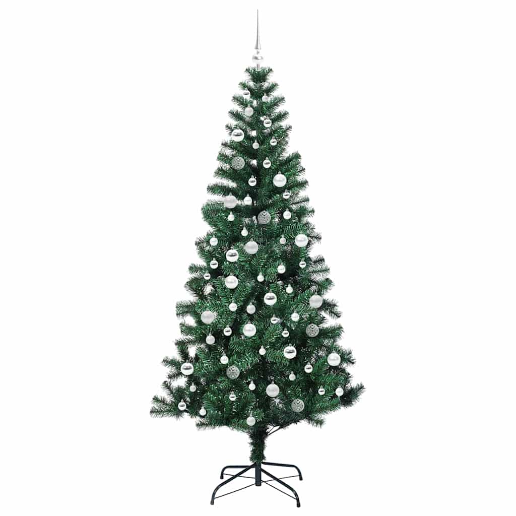 Sapin de Noël artificiel pré-éclairé Vert 210 cm PVC et métal - XIOS