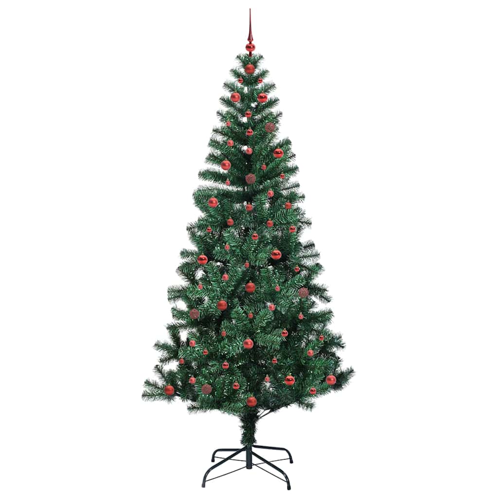 Sapin de Noël artificiel pré-éclairé Vert 240 cm PVC et métal - XIOS
