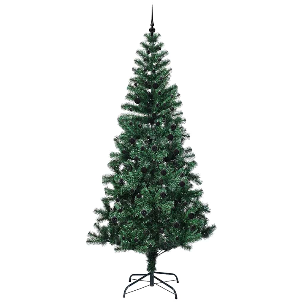 Sapin de Noël artificiel pré-éclairé Vert 240 cm PVC et métal - XIOS