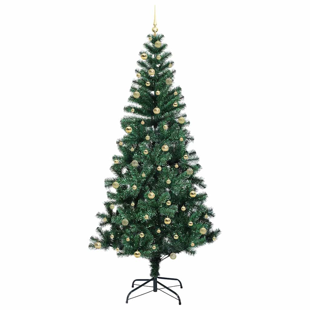 Sapin de Noël artificiel pré-éclairé Vert 240 cm PVC et métal - XIOS