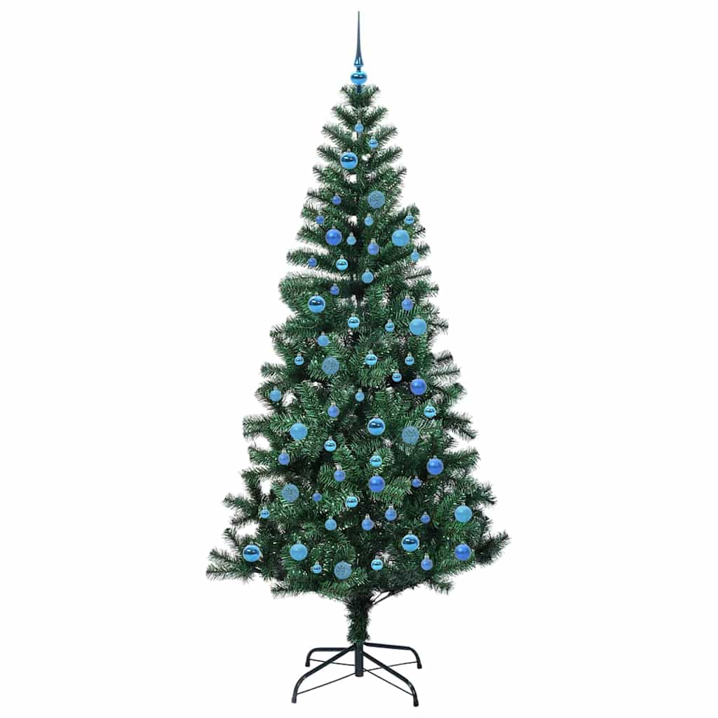 Sapin de Noël artificiel pré-éclairé Vert 240 cm PVC et métal - XIOS