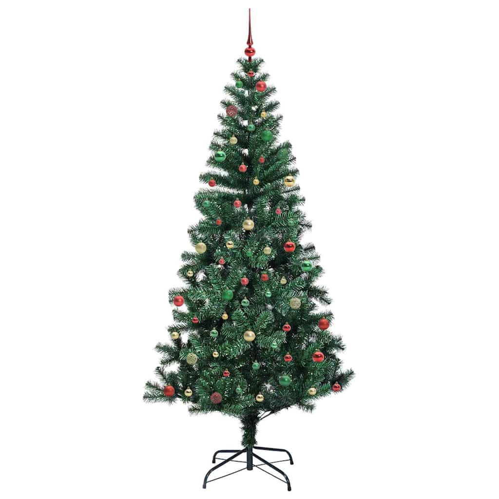 Sapin de Noël artificiel pré-éclairé Vert 240 cm PVC et métal - XIOS