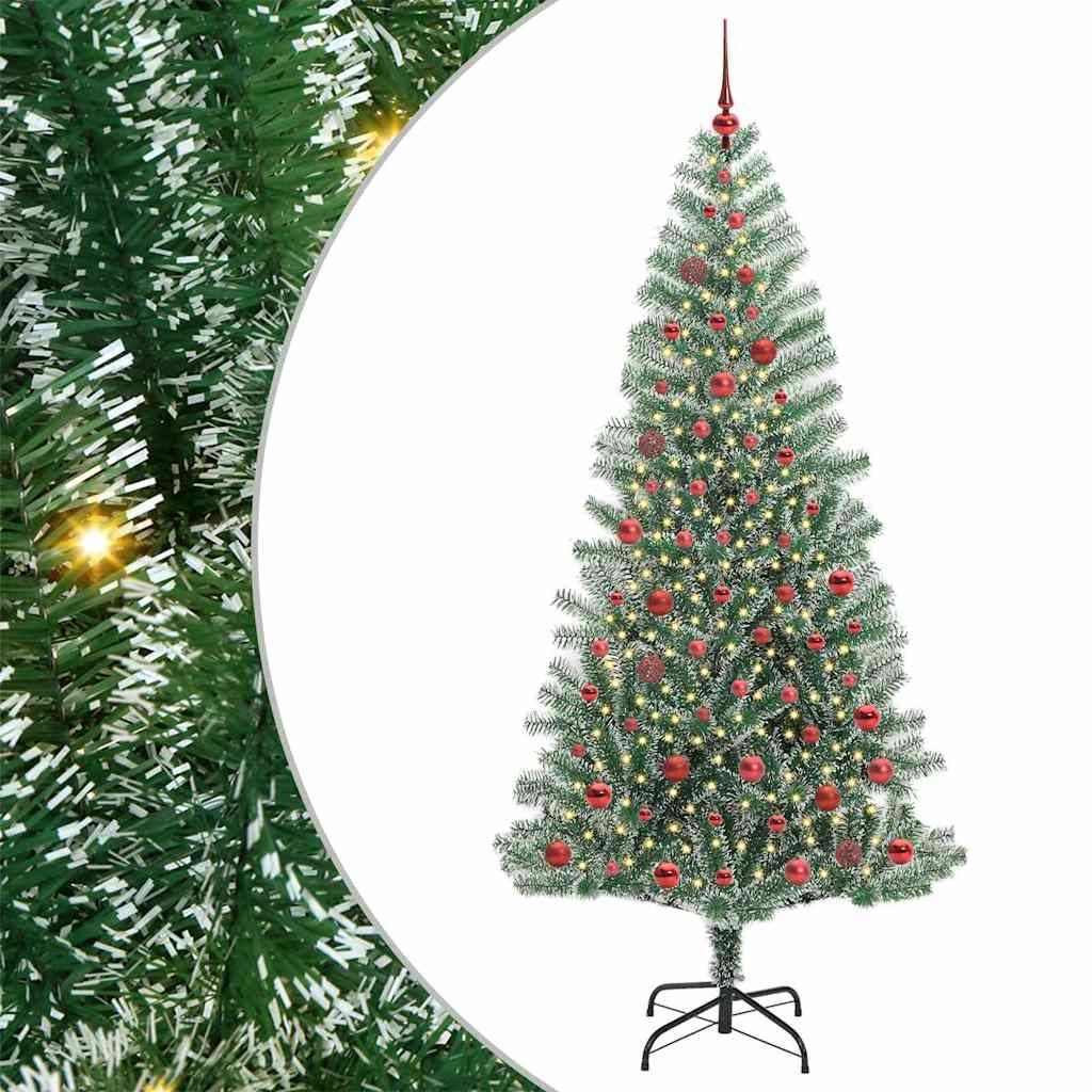 Arbre de Noël artificiel floconné de neige avec lumière LED - XIOS