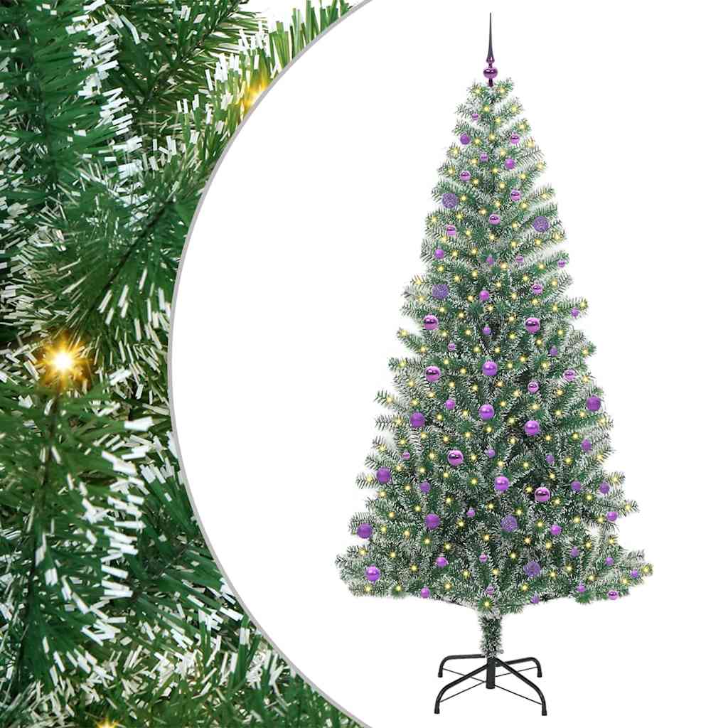 Arbre de Noël artificiel floconné de neige avec lumière LED - XIOS