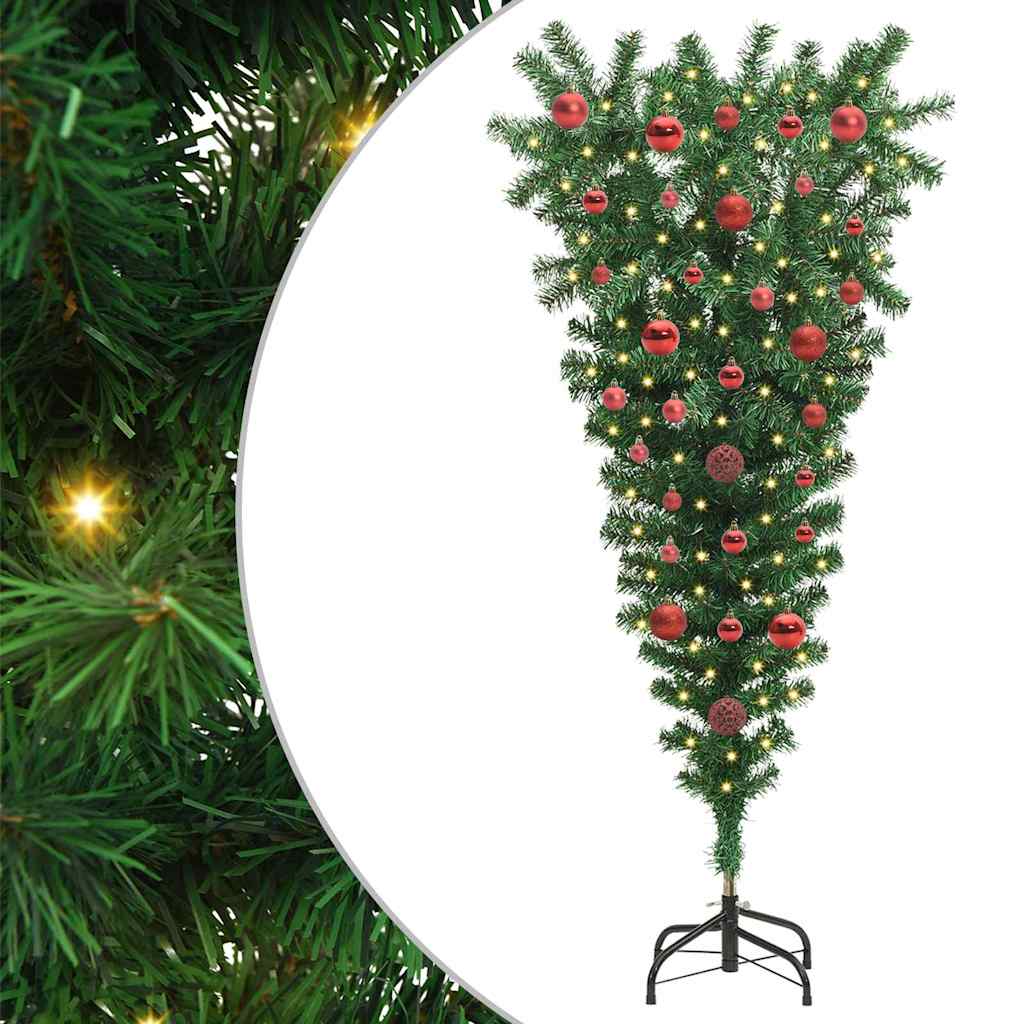 Sapins de Noël pré-éclairés en version inversée avec jeu de boules - XIOS