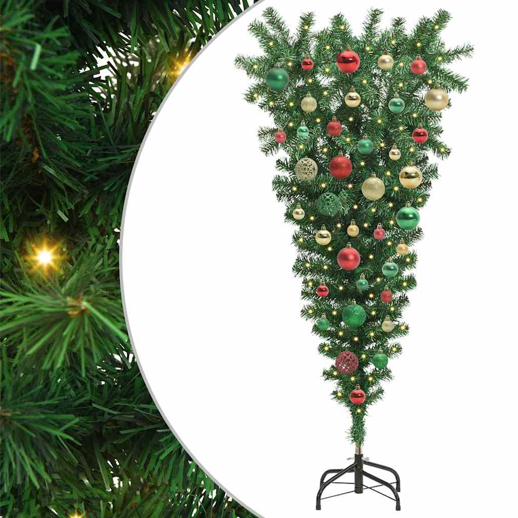 Sapin de Noël artificiel pré-éclairé à l'envers avec ensemble de boules - XIOS