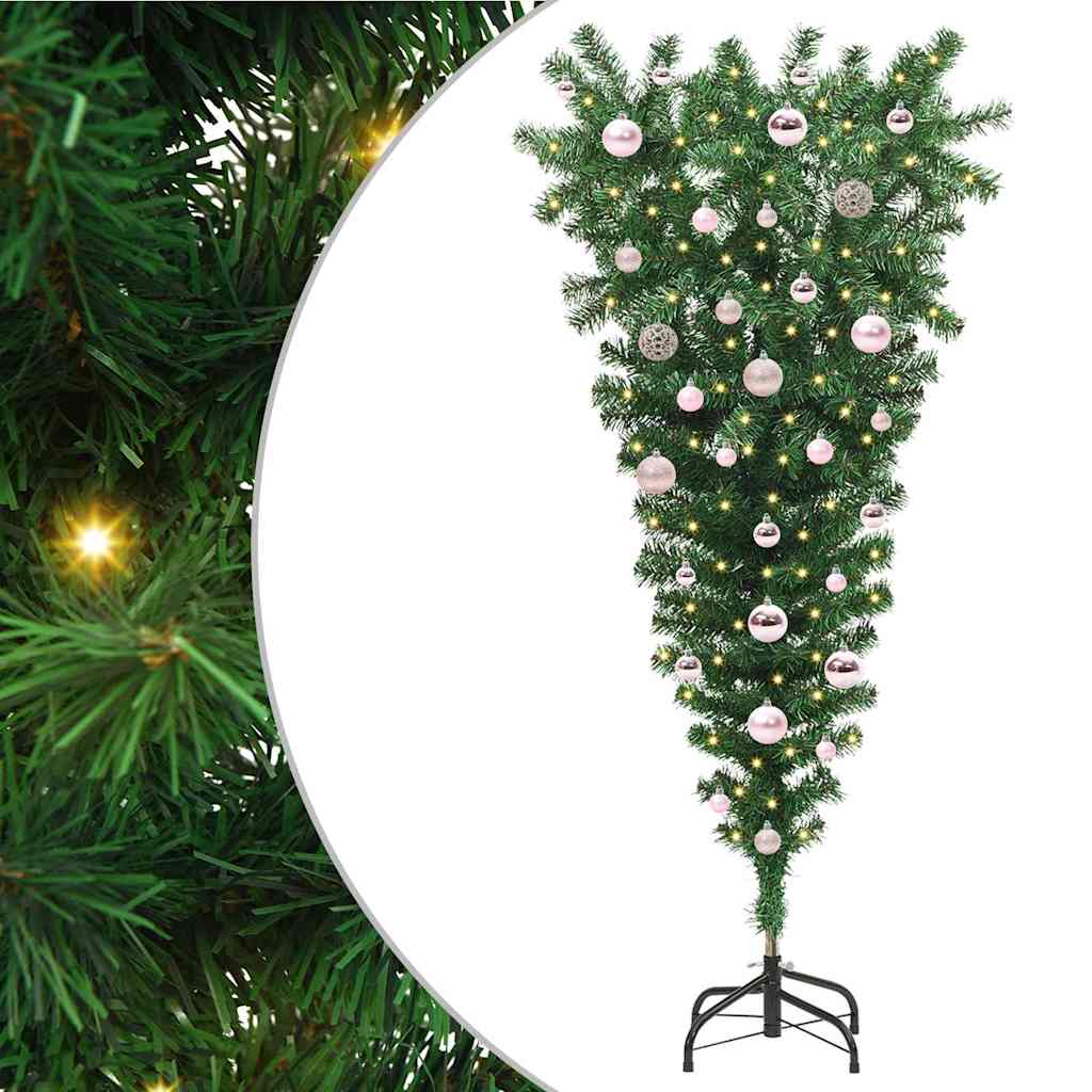 Sapin de Noël artificiel prééclairé inversé avec ensemble de boules - XIOS