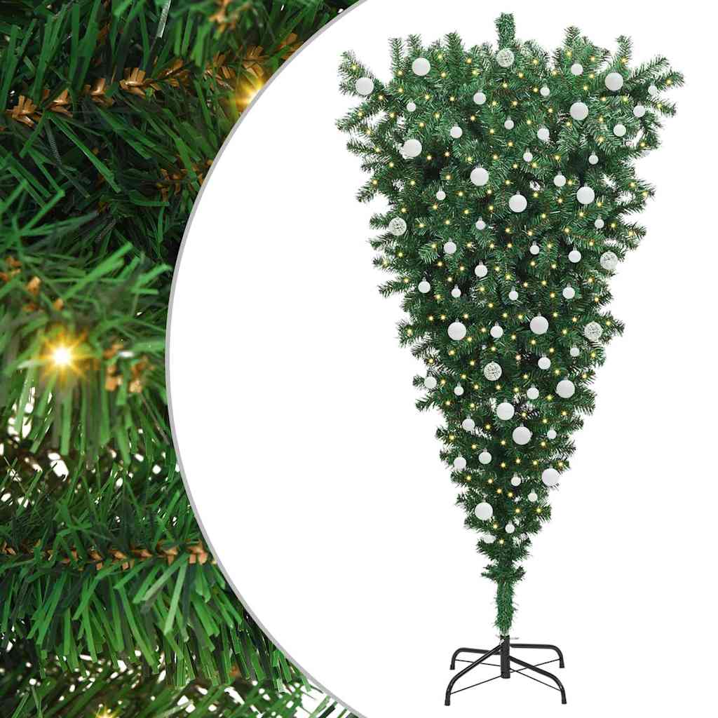 Sapins de Noël artificiels pré-éclairés à l'envers avec set de boules - XIOS