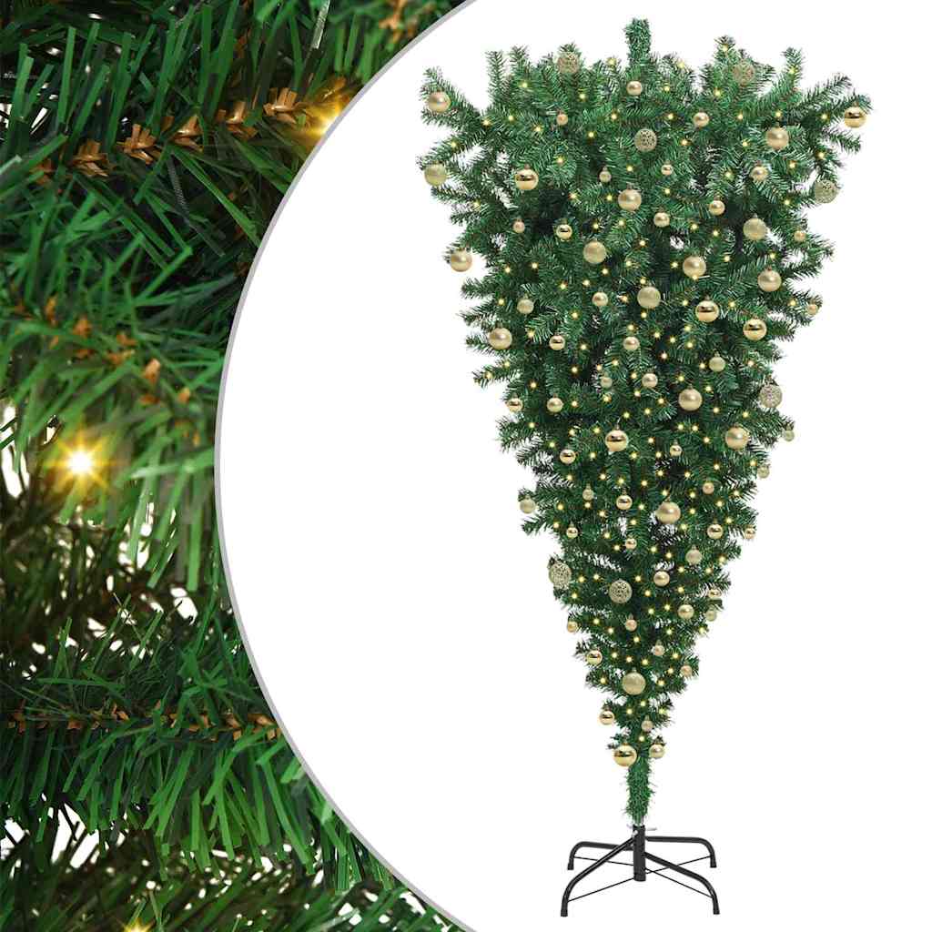 Arbre de Noël artificiel pré-éclairé à l'envers avec jeu de boules - XIOS