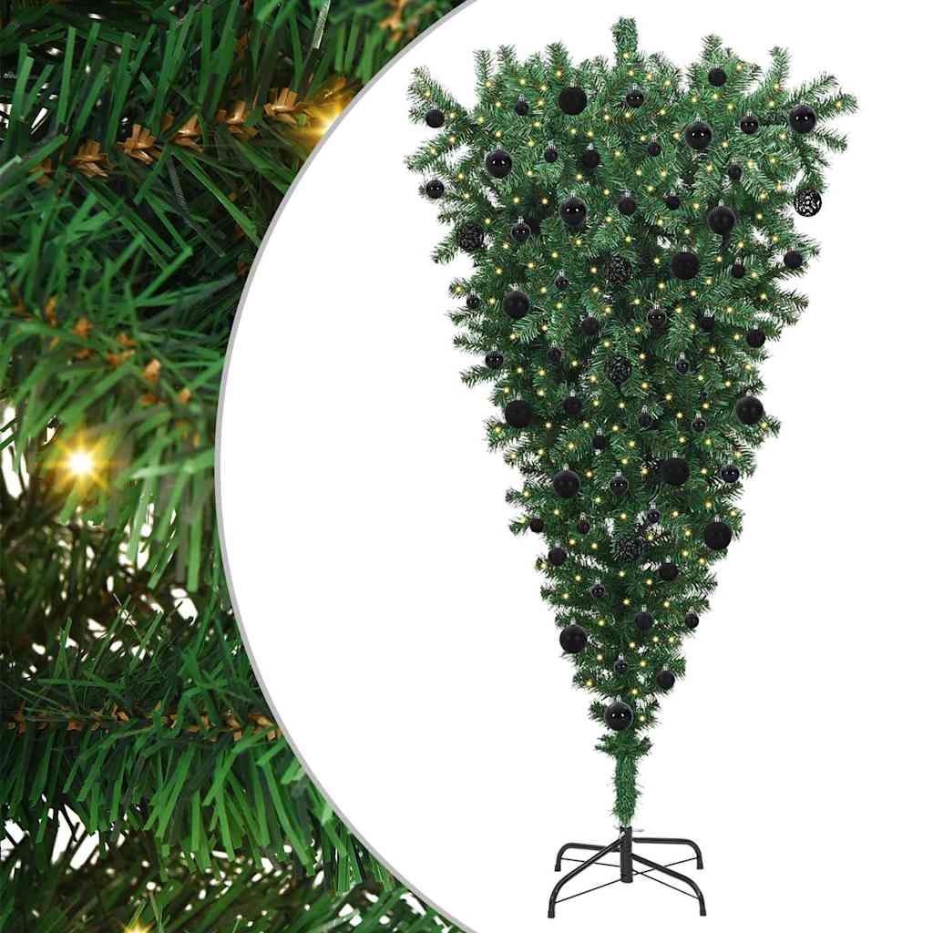Sapin de Noël artificiel pré-éclairé à l'envers avec ensemble de boules - XIOS
