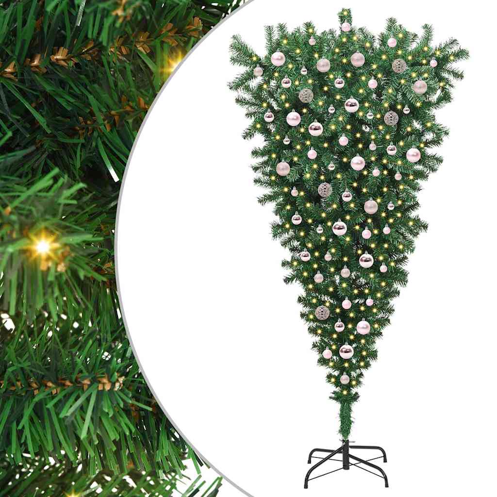 Sapin de Noël artificiel pré-éclairé à l'envers avec ensemble de boules - XIOS