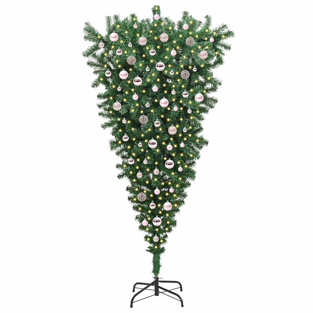 Sapin de Noël artificiel pré-éclairé à l'envers avec ensemble de boules - XIOS