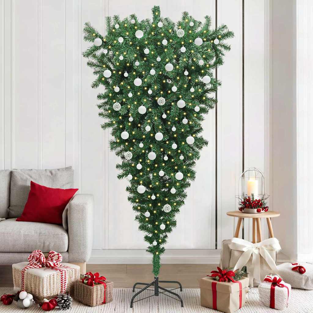 Sapin de Noël artificiel pré-éclairé à l'envers avec ensemble de boules - XIOS