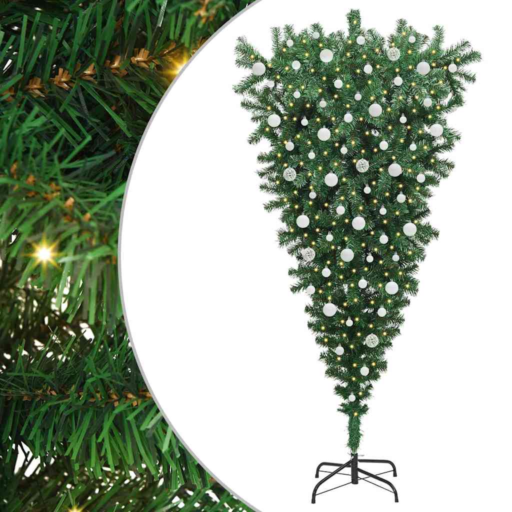 Sapin de Noël artificiel pré-éclairé à l'envers avec ensemble de boules - XIOS