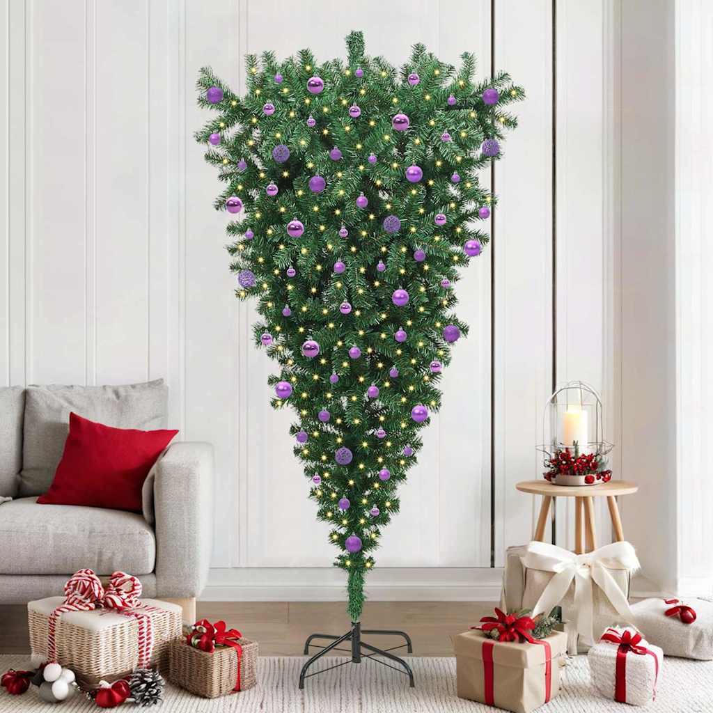 Arbre de Noël artificiel pré-éclairé à l'envers avec ensemble de boules - XIOS