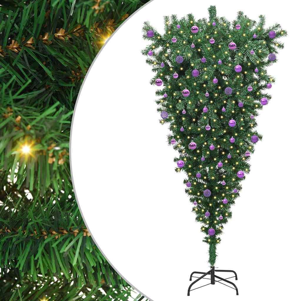Arbre de Noël artificiel pré-éclairé à l'envers avec ensemble de boules - XIOS
