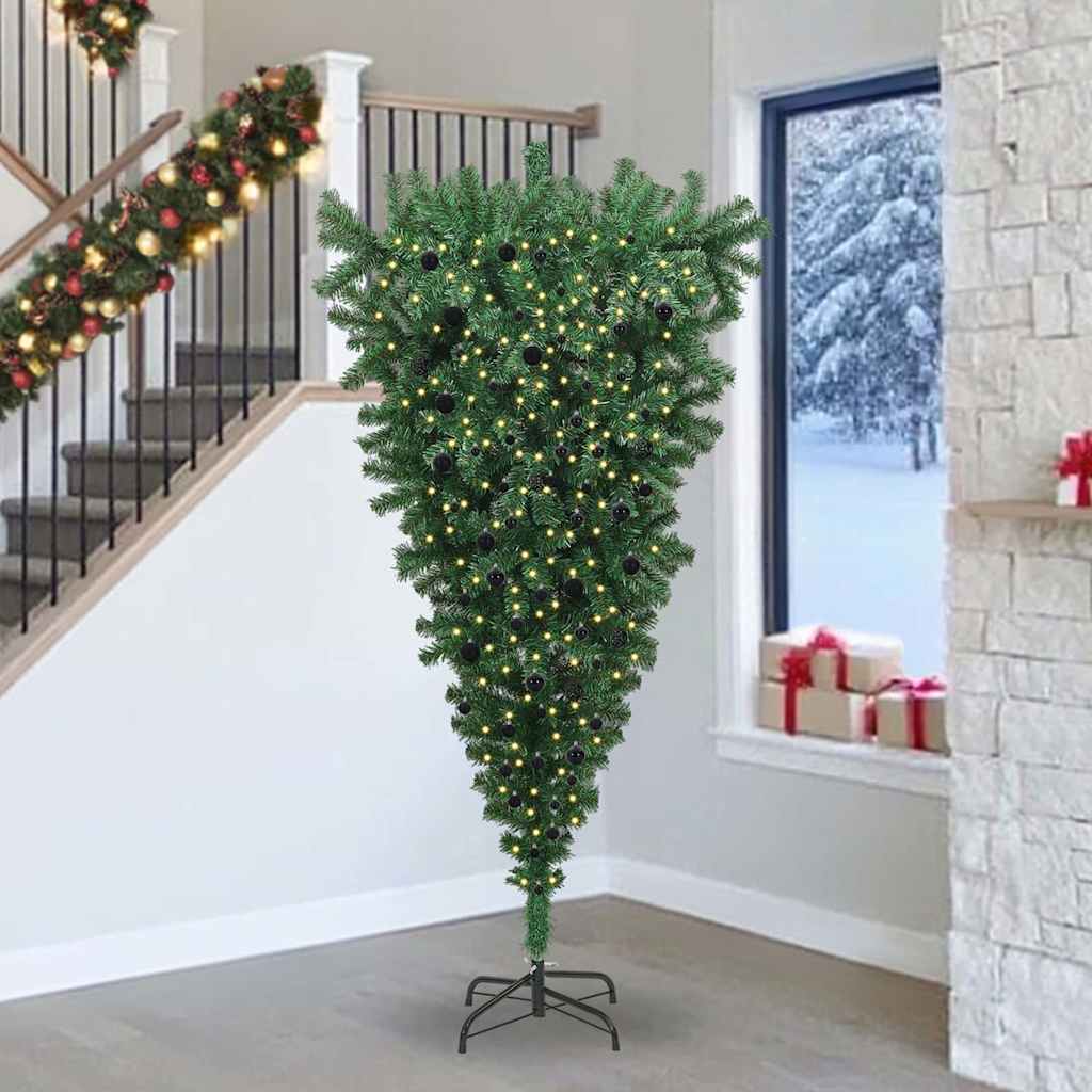 Arbre de Noël artificiel pré-éclairé inversé avec ensemble de boules - XIOS
