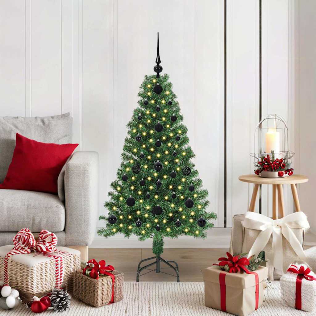 Sapin de Noël artificiel Vert 120 cm PVC, Acier et Plastique - XIOS