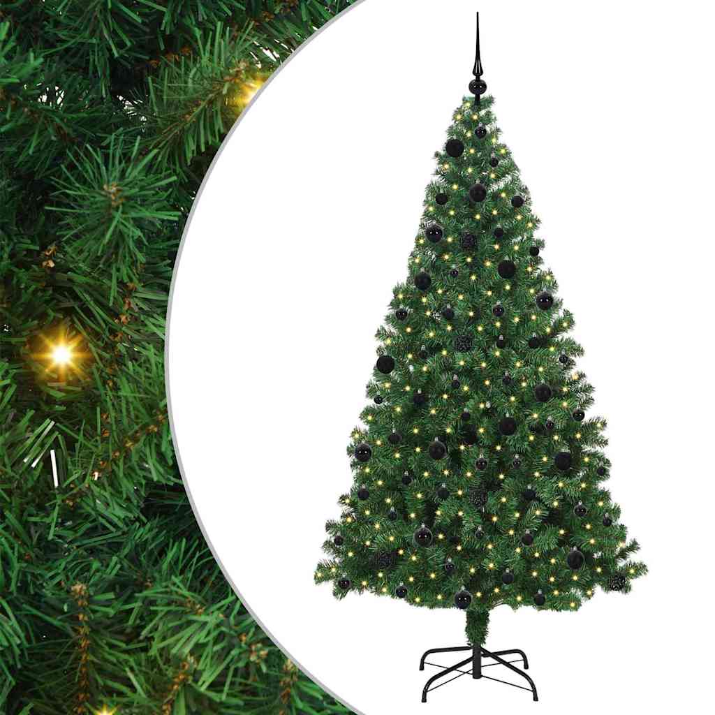 Sapin de Noël artificiel Vert 210 cm PVC, Acier et Plastique