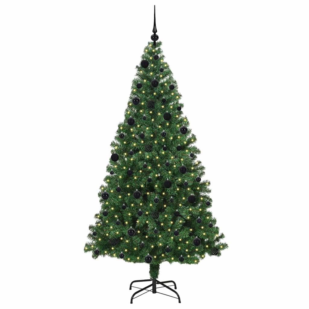 Sapin de Noël artificiel Vert 210 cm PVC, Acier et Plastique