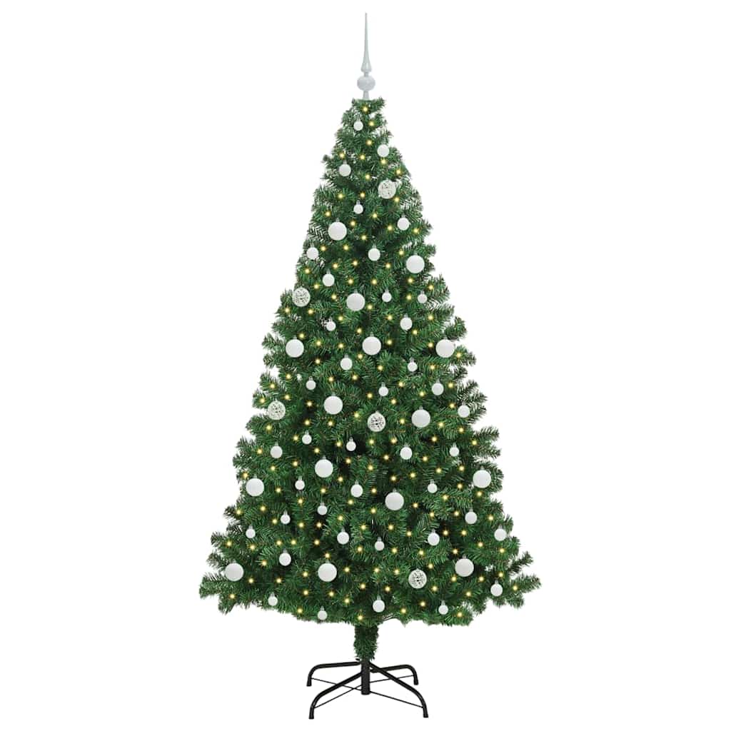 Sapin de Noël artificiel Vert 210 cm PVC, Acier et Plastique