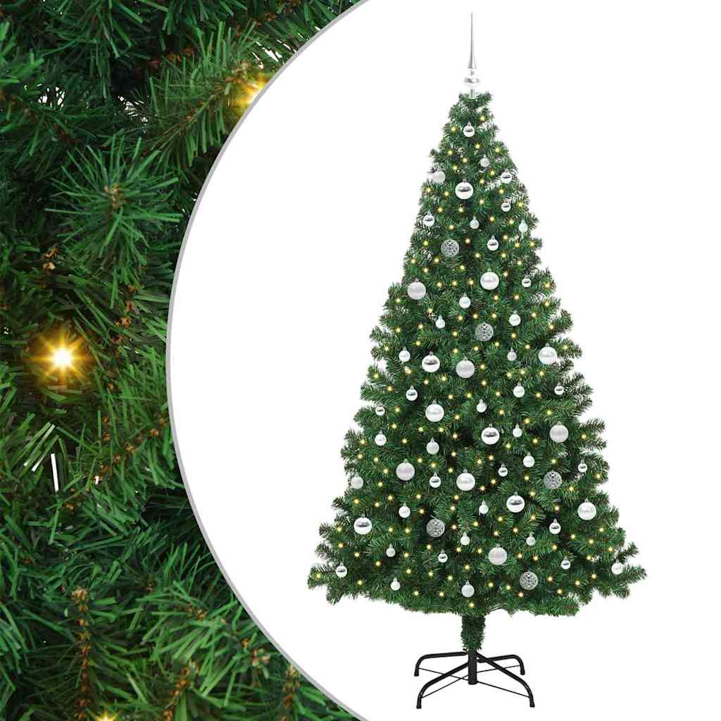 Sapin de Noël artificiel Vert 210 cm PVC, Acier et Plastique - XIOS