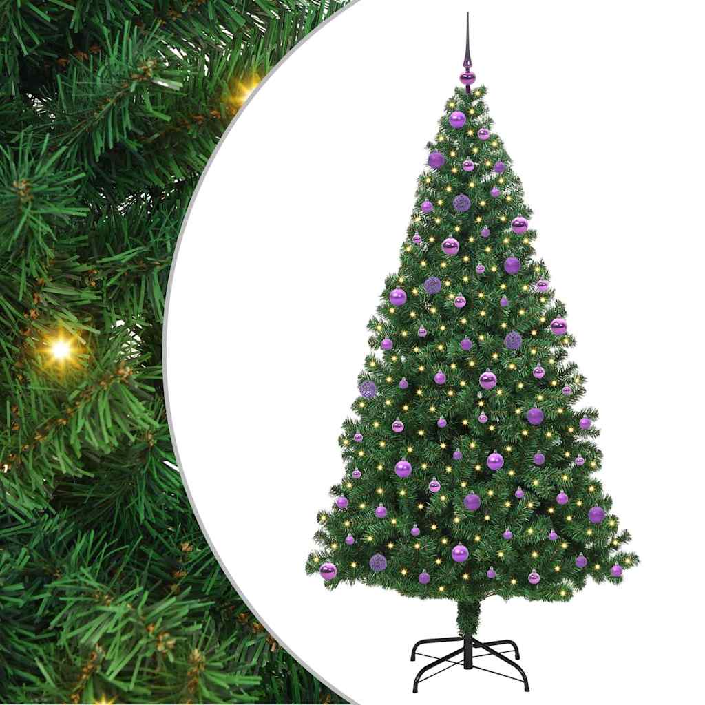 Sapin de Noël artificiel Vert 210 cm PVC, Acier et Plastique - XIOS