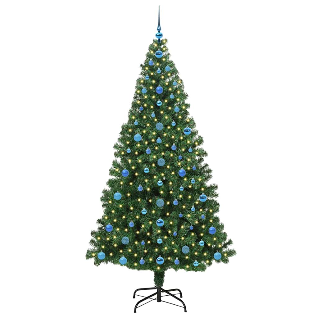 Sapin de Noël artificiel Vert 210 cm PVC, Acier et Plastique