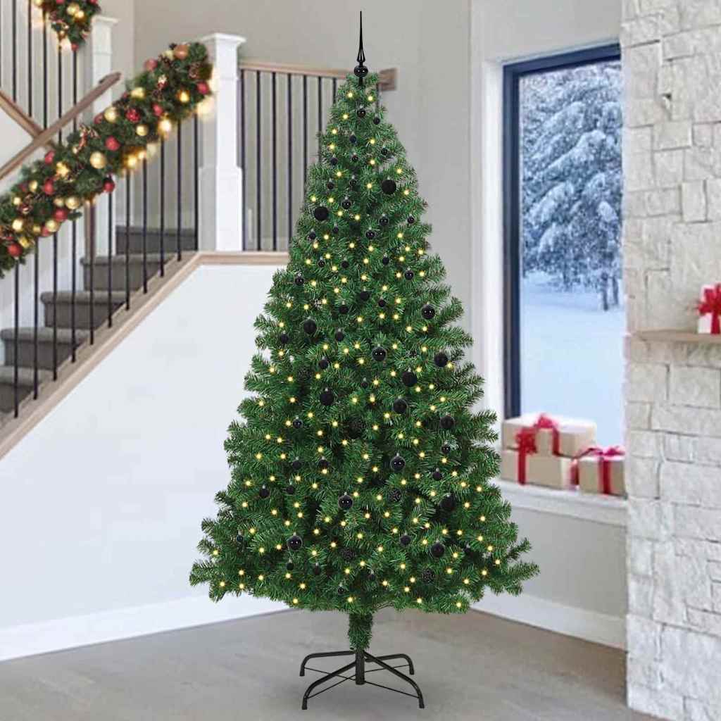 Sapin de Noël artificiel Vert 240 cm PVC, Acier et Plastique - XIOS