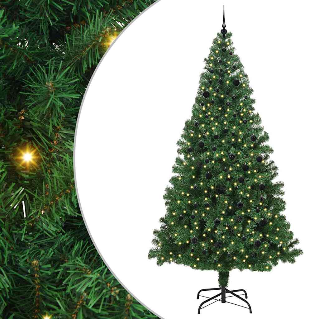 Sapin de Noël artificiel Vert 240 cm PVC, Acier et Plastique - XIOS