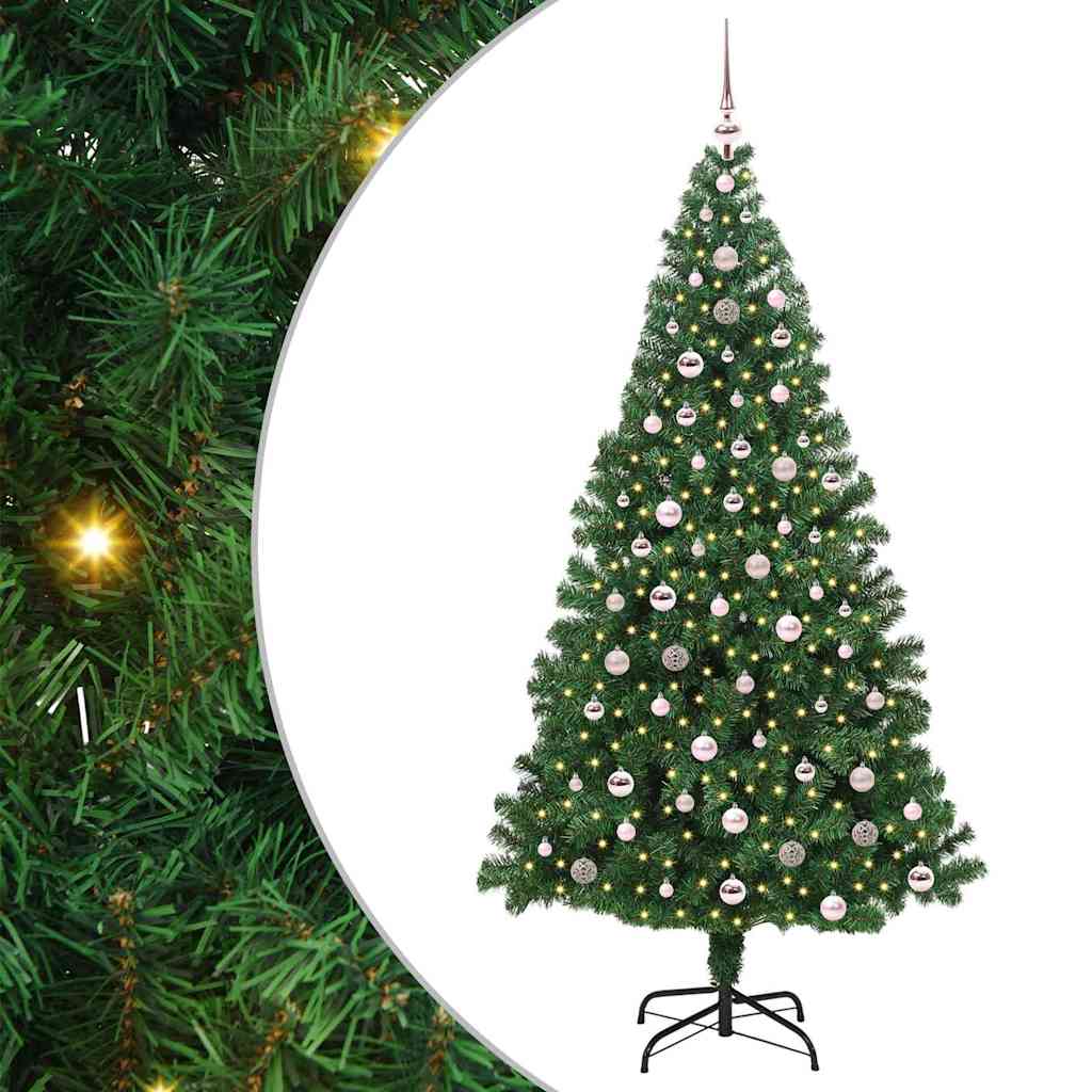 Sapin de Noël artificiel Vert 240 cm PVC, Acier et Plastique - XIOS