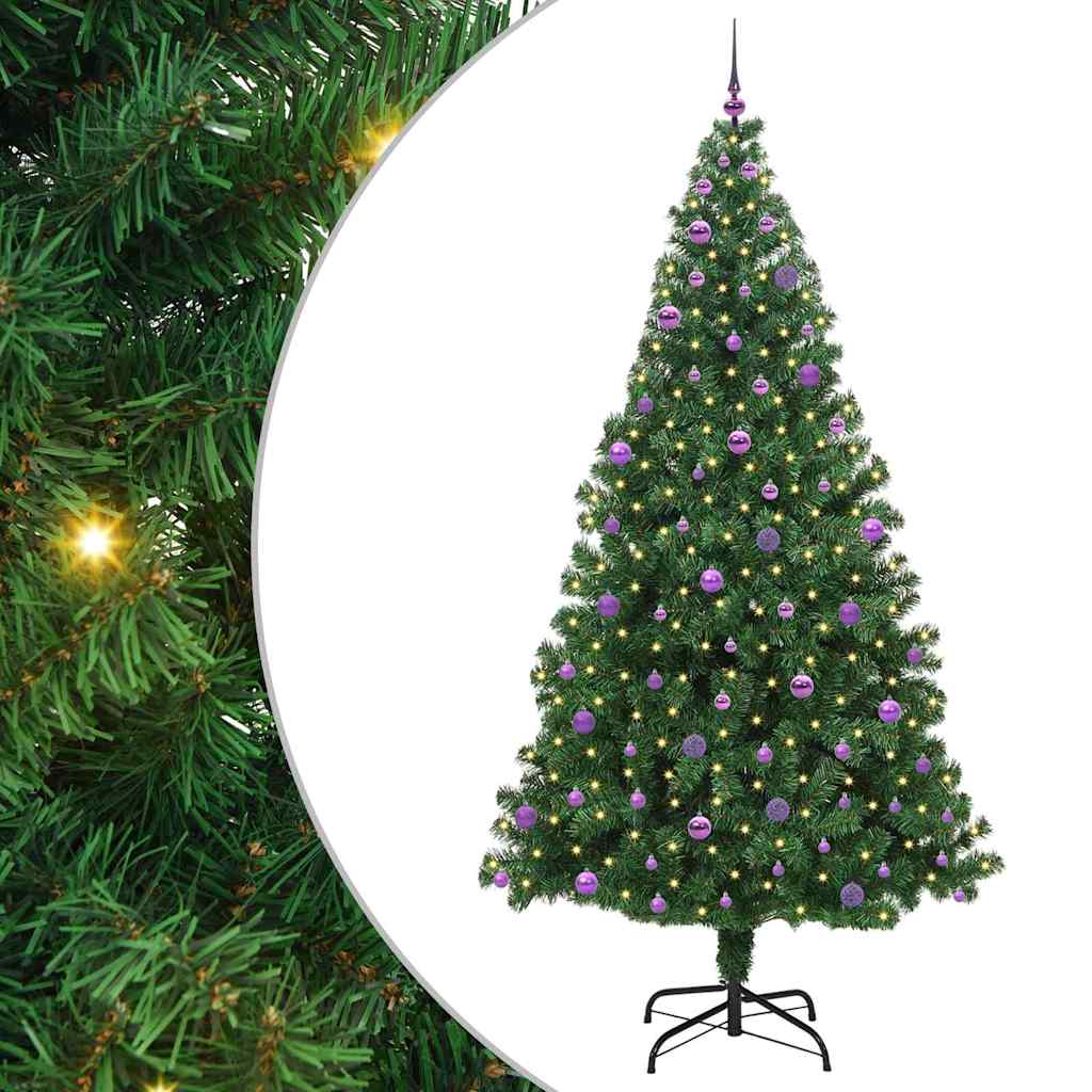 Sapin de Noël artificiel Vert 240 cm PVC, Acier et Plastique - XIOS