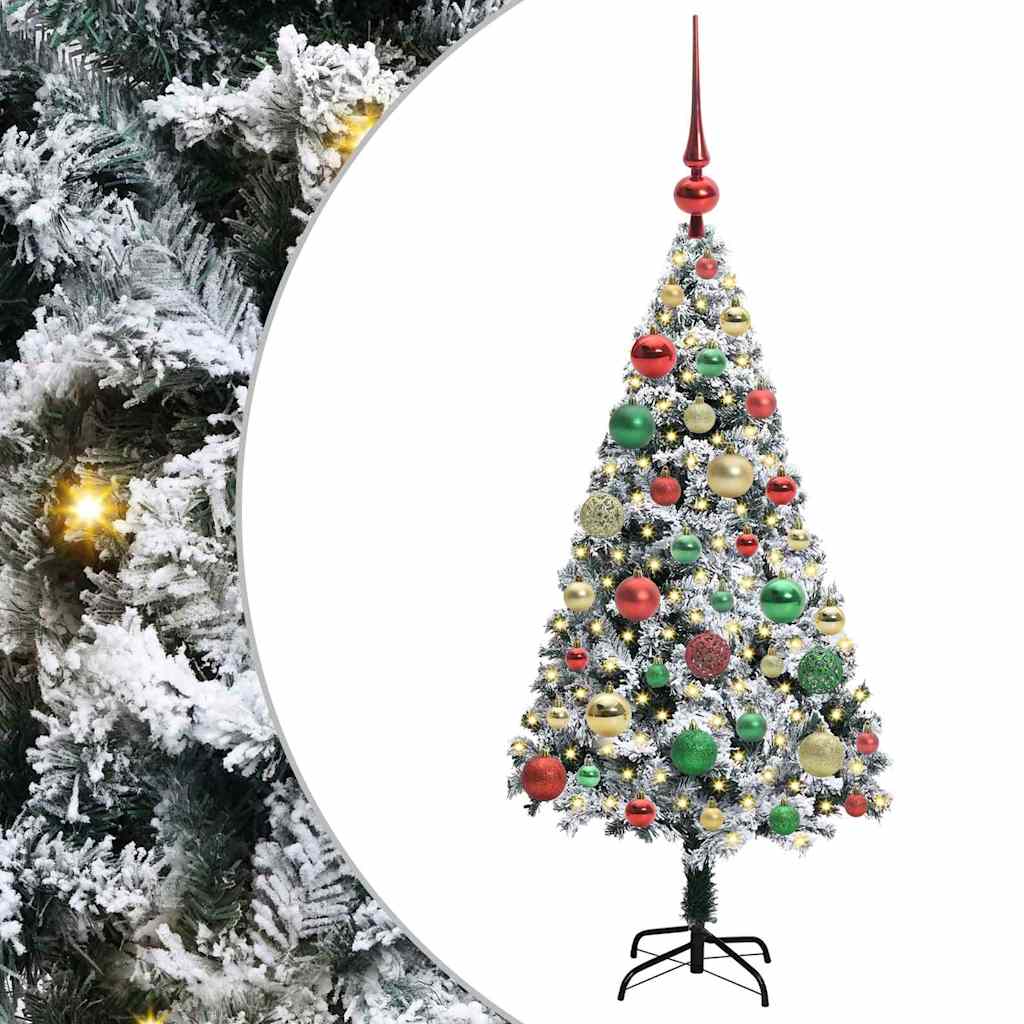 Sapin de Noël artificiel Blanc 120 cm PVC, Acier et Plastique - XIOS