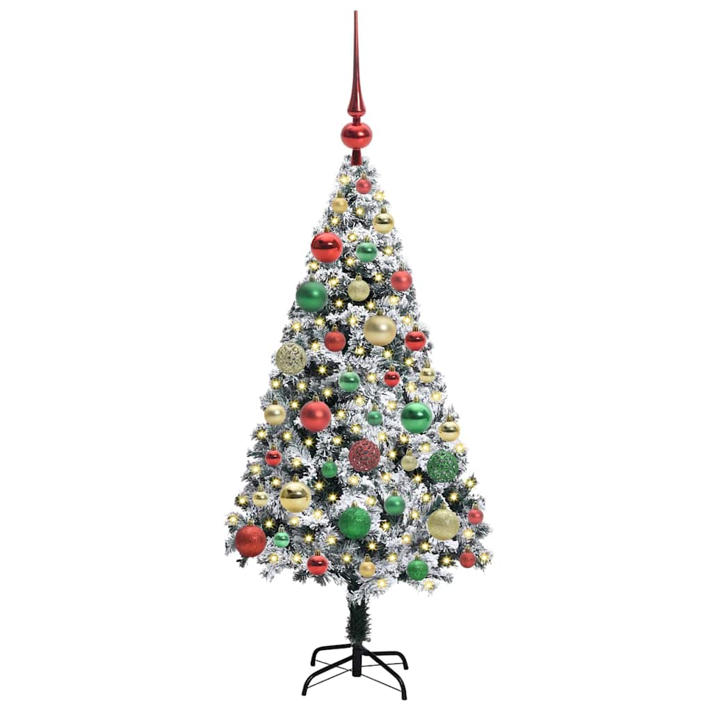 Sapin de Noël artificiel Blanc 120 cm PVC, Acier et Plastique - XIOS