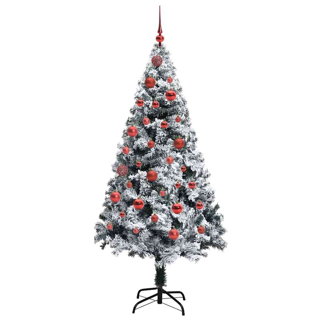Sapin de Noël artificiel Blanc 150 cm PVC, Acier et Plastique