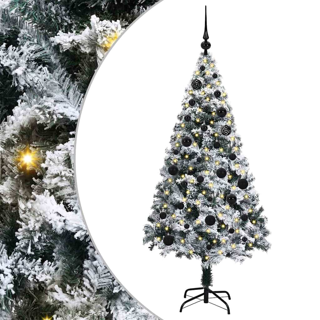 Sapin de Noël artificiel Blanc 150 cm PVC, Acier et Plastique - XIOS