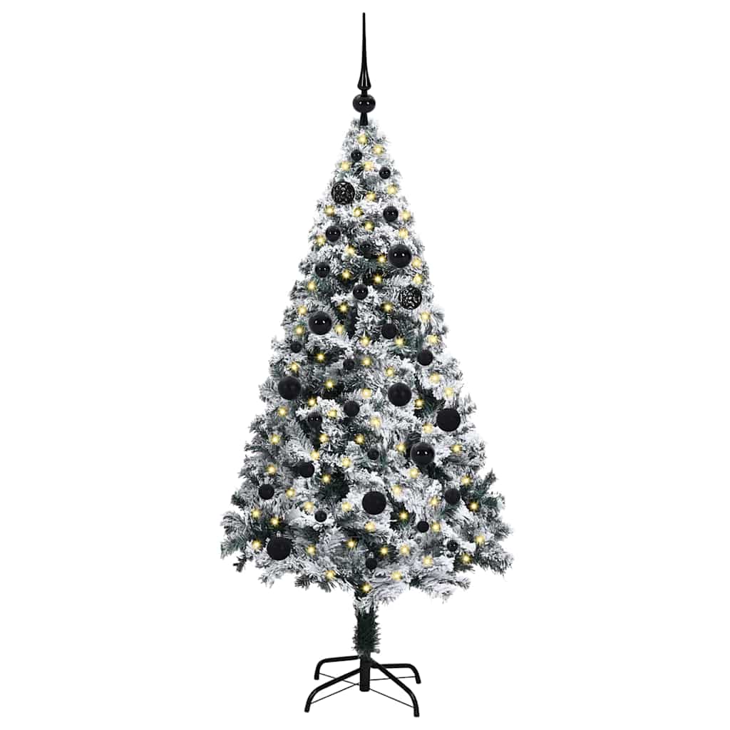 Sapin de Noël artificiel Blanc 150 cm PVC, Acier et Plastique - XIOS