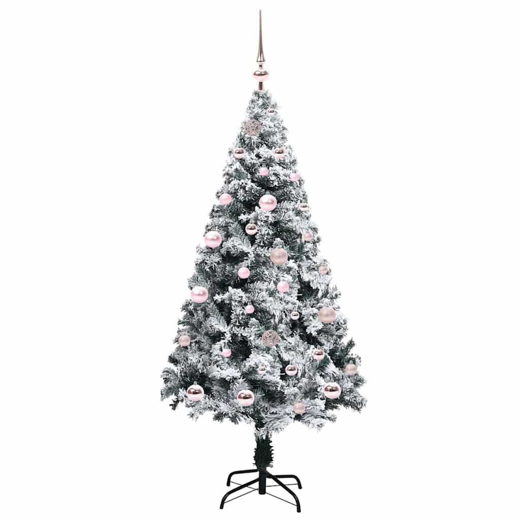 Sapin de Noël artificiel Blanc 150 cm PVC, Acier et Plastique