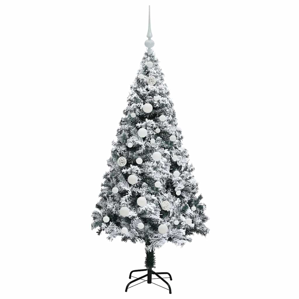 Sapin de Noël artificiel Blanc 150 cm PVC, Acier et Plastique
