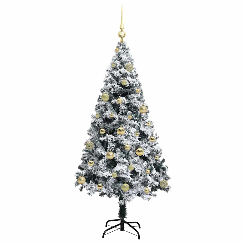 Sapin de Noël artificiel Blanc 150 cm PVC, Acier et Plastique