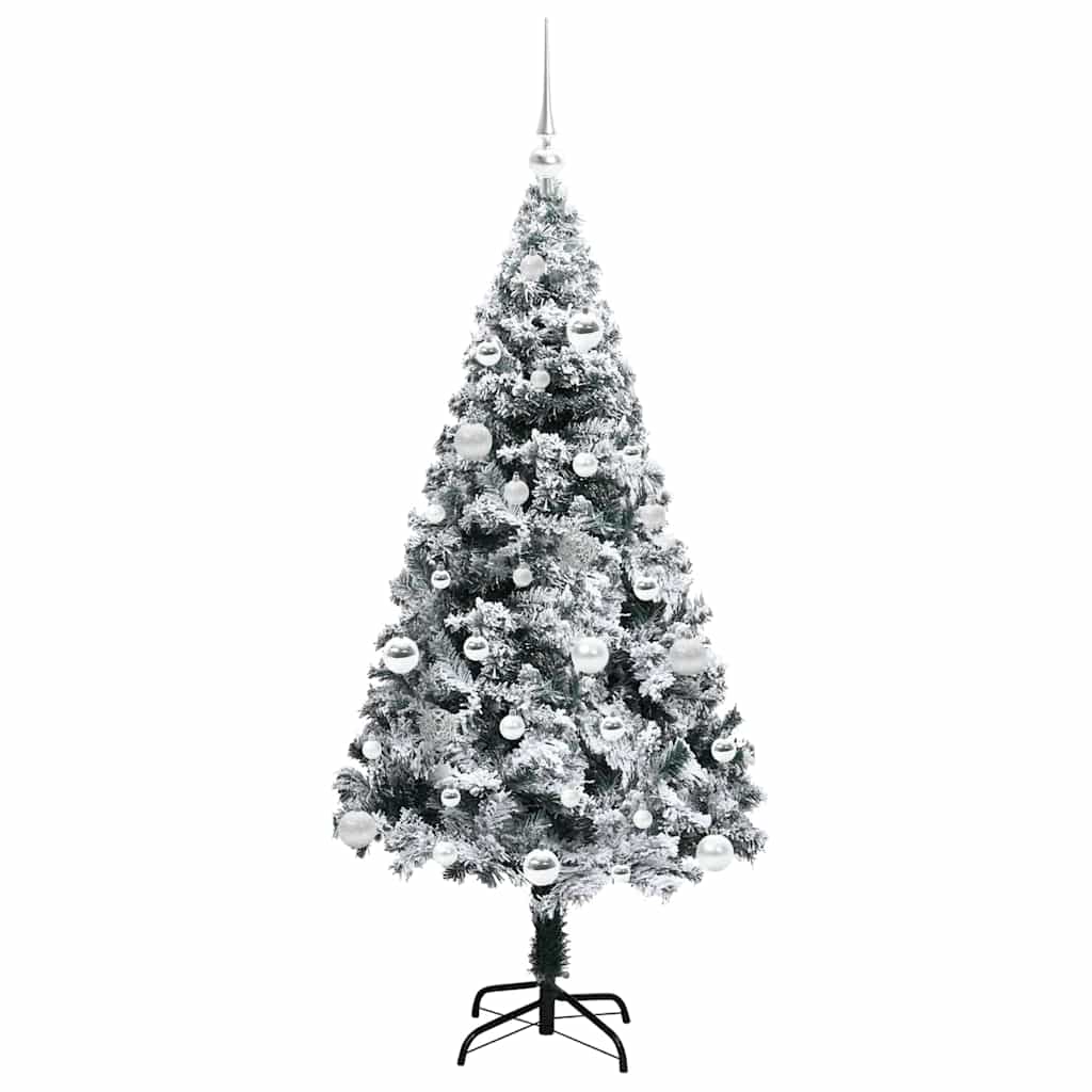 Sapin de Noël artificiel Blanc 150 cm PVC, Acier et Plastique