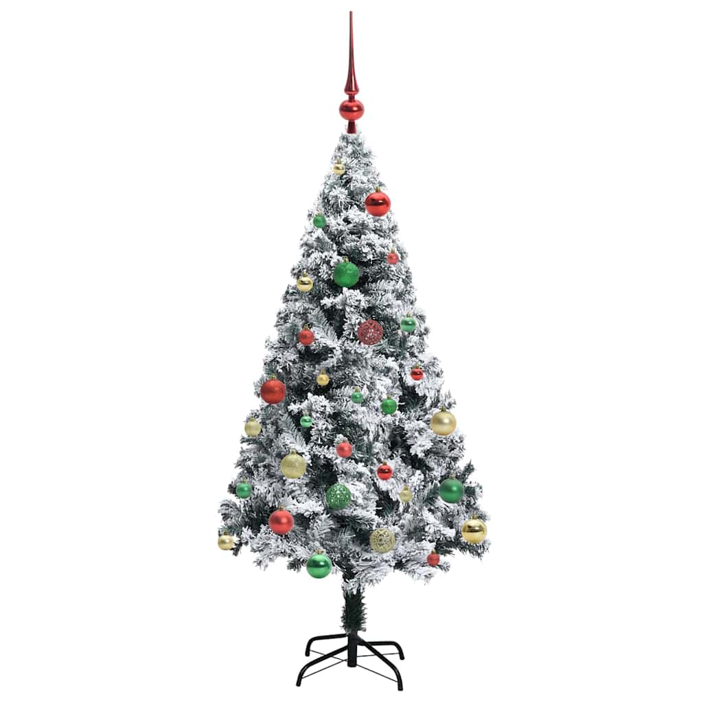 Sapin de Noël artificiel Blanc 150 cm PVC, Acier et Plastique