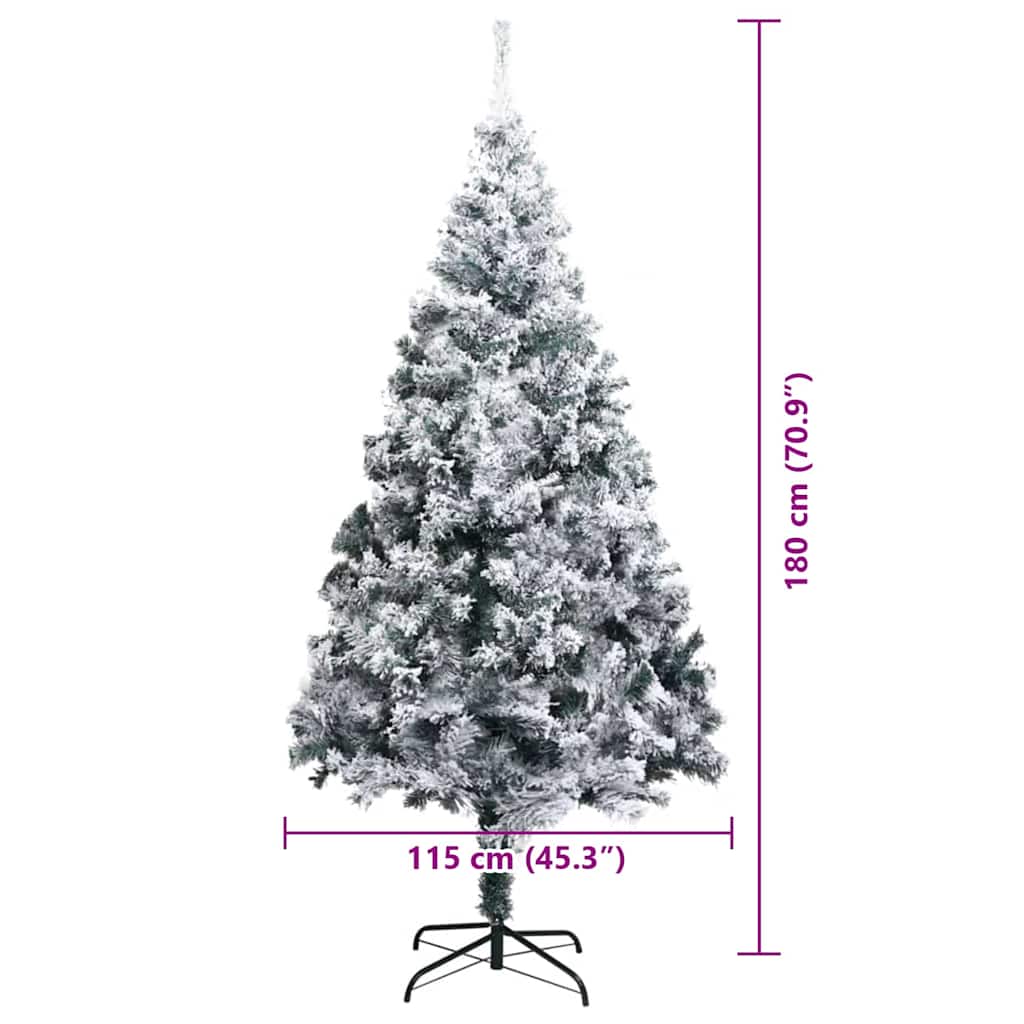 Sapin de Noël artificiel Blanc 180 cm PVC, Acier et Plastique - XIOS