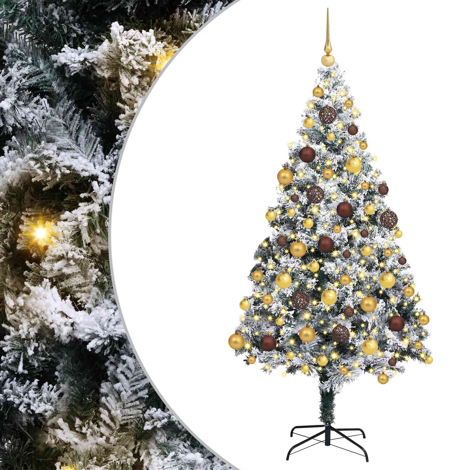 Sapin de Noël artificiel Blanc 180 cm PVC, Acier et Plastique - XIOS